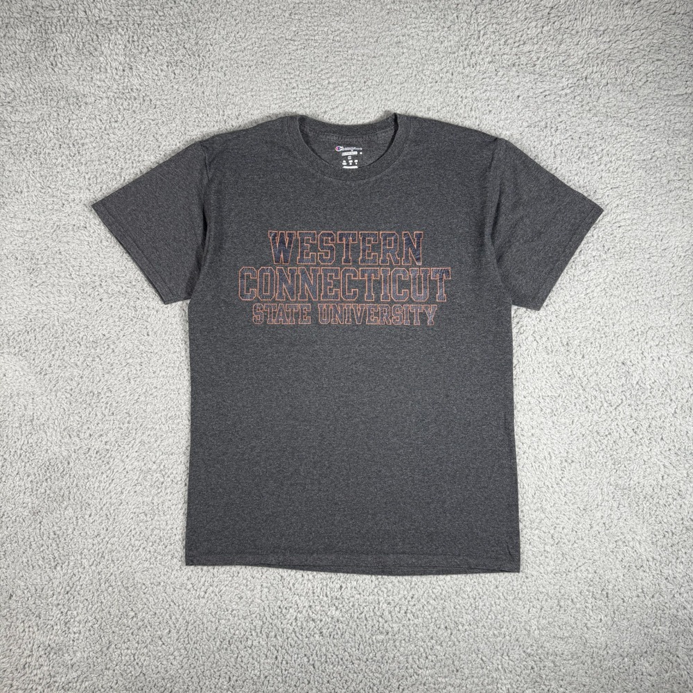 Champion Western Connecticut State University T-Shirt Size XL Spellout Logo